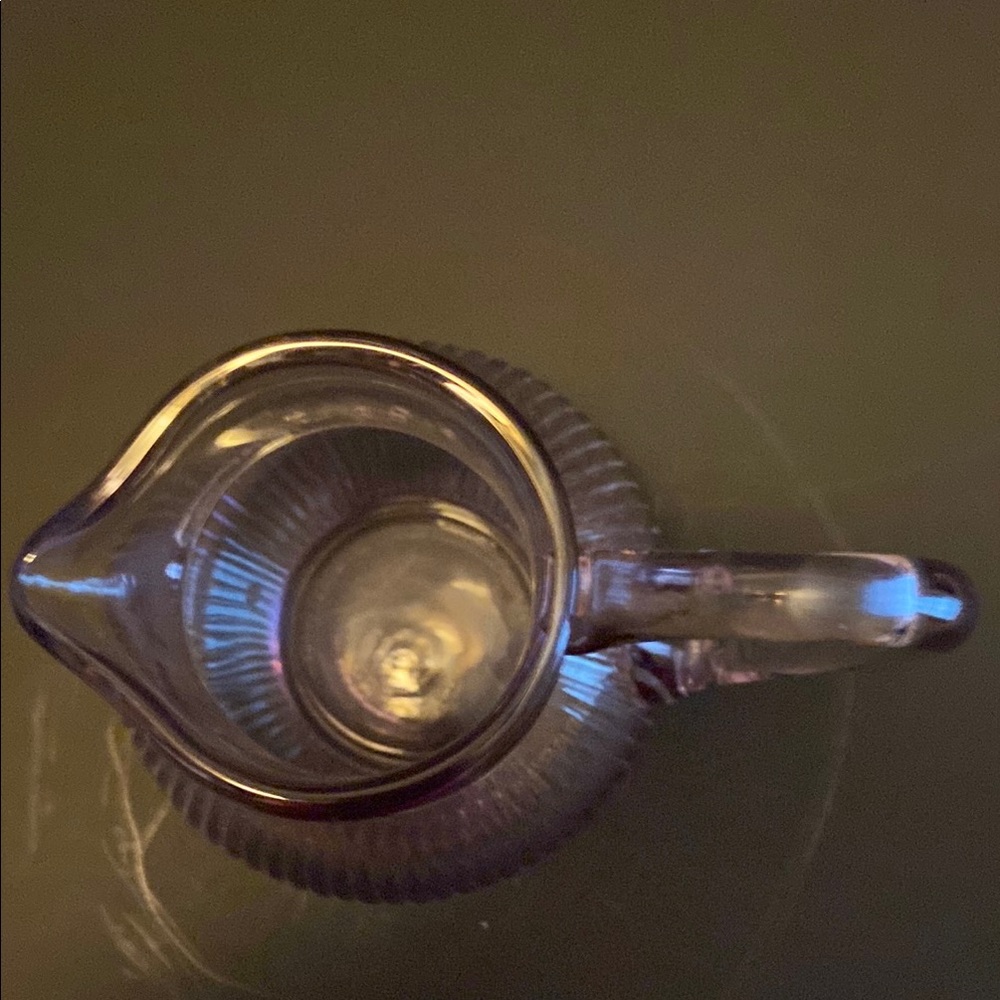 Vintage Ribbed Glass Pitcher - Picture 4 of 7